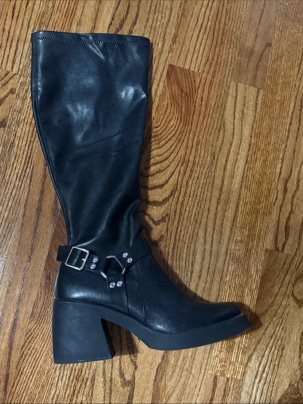 Size 11 Steve Madden NYC Black Knee-High Platform Boots - Women